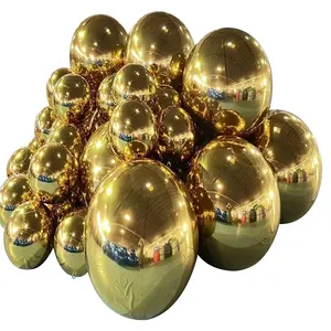 Grote Evenement Decoratie Polyvinylchloride Opblaasbare Ballonfeest Bruiloft Goud En Zilver Drijvers Opblaasbare Spiegelbal