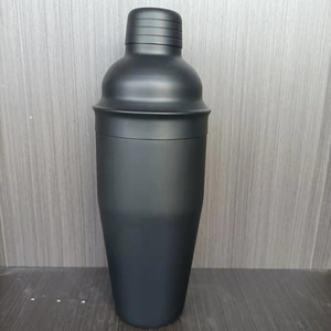 Accessoires de bar de vente chaude Kits de barman de <span class=keywords><strong>mixologie</strong></span> noire Kit de barman en acier inoxydable de 750ml logo personnalisé - Product Image 5