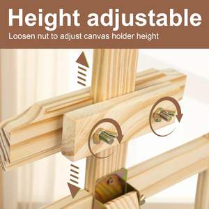 Support de chevalet en bois réglable JQ Support de chevalet d'art léger Grand chevalet pour la peinture pour débutants et artistes - Product Image 4