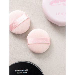 Migliori 2 Mini sbuffi per il trucco in cotone modello triangolo spugne per il viso per il trucco degli occhi Logo personalizzato a goccia a forma di Waterdrop stile borsa - Product Image 1