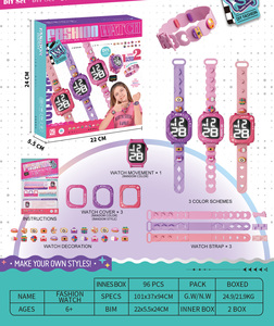 Kit de fabrication de montres DIY AiJH, décorations de dessins animés, beauté artisanale, éducatif, avec pile bouton intégrée, montre intelligente, bijoux, jouet pour enfants - Product Image 6