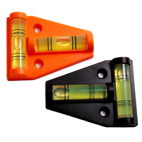Kit de niveau à bulle en acrylique Mini T-Type Inclinomètre à bulle Niveau horizontal en plastique Bullseye T-Scope Triangle Mini T-Type Spirit
