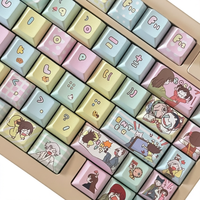 Keycaps PBT translucides Cherry M-OA Profile MX Switch pour claviers 61, 64, 68, 104, 108 touches, motif Energetic Girl