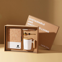 Coffret Cadeau d'Entreprise Personnalisable OEM ODM Écologique et Durable : Carnet A5 en Liège, Stylo et Tasse à Café