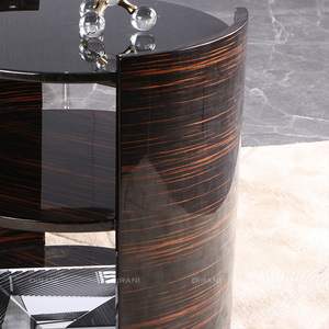 Mesa lateral de madera redonda con recubrimiento de piano, juego de mesa moderna de lujo, gran oferta - Product Image 6