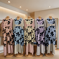 Robe longue maxi boubou africaine grande taille pour femme, imprimé floral tropical, patchwork rayé, manches chauve-souris, kaftan abaya Dubaï