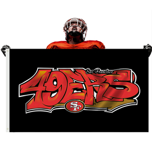 Drapeau de football NFL personnalisé 3x5 pieds avec de nombreux designs, drapeaux des Niners de San Francisco 49ers - Product Image 3