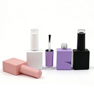 Botellas de Esmalte de Uñas Cuadradas con Tapa Transparente, Personalizadas por el Fabricante, Color Macaron, Vacías, con Logotipo Impreso en Serigrafía - Product Image 6