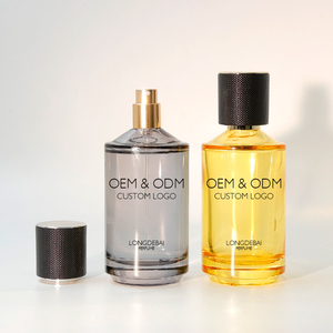 OEM Custom Yellow Gray Crimp Round <b>Perfume</b> Spray <b>Bottle</b> 50ml 100ml Empty Glass <b>Perfume</b> <b>Bottle</b> With Packaging Box - Product Image 4