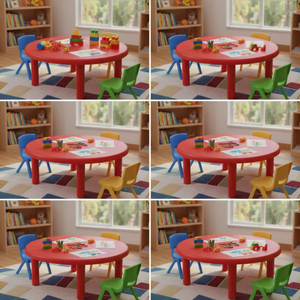 Mesa Redonda Portátil de Plástico para Niños, Estilo Clásico, Color Personalizado, Precio de Fábrica Directo al por Mayor, Escritorio para el Hogar, la Escuela y el Estudio - Product Image 6