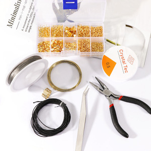 DIY Jewelry Making Kit Gold Plated Findings Pliers <b>Wire</b> 130mm 68mm Mixed Shapes For <b>Crafting</b> Bracelets Earrings - Product Image 3