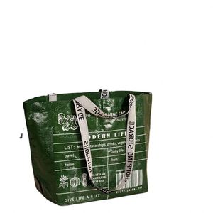 Sacs de shopping réutilisables en PP tissé laminé, pliables, imperméables, personnalisés avec impression numérique multicolores à bas prix - Product Image 1