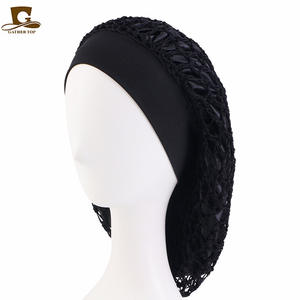 Bonne qualité Juding nouvelle couleur Uding <span class=keywords><strong>filet</strong></span> à <span class=keywords><strong>cheveux</strong></span> chapeau élastique à larges bords <span class=keywords><strong>nuit</strong></span> <span class=keywords><strong>cheveux</strong></span> chimio casquette Source BONNET - Product Image 6