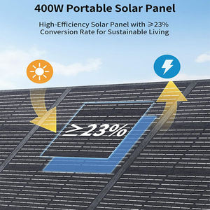 ALECTER Paneles Solares Plegables de Silicio Monocristalino de 400W de Alta Eficiencia (23.4%), Resistentes al Agua IP68, Cargador Duradero para Camping y Autocaravanas - Product Image 3