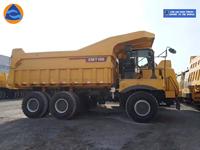 Camion benne minier poids lourd Weichai 70 tonnes, boîte de vitesses manuelle rapide, diesel, transmission 6x4, Euro 3, caméra arrière gauche d'occasion