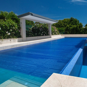 Couverture de <span class=keywords><strong>piscine</strong></span> en polycarbonate isolante thermiquement, transparente bleue, <span class=keywords><strong>4x8</strong></span>, motorisée - Product Image 1