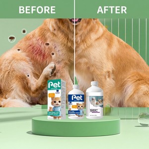 Kit de Traitement Avancé Anti-Puces et Tiques pour Animaux de Compagnie, <span class=keywords><strong>Spray</strong></span> Anti-<span class=keywords><strong>Poux</strong></span> pour Chiens, Solution Contre les Acariens et les Infections Fongiques Cutanées pour Chats, Kit de Secours - Product Image 4