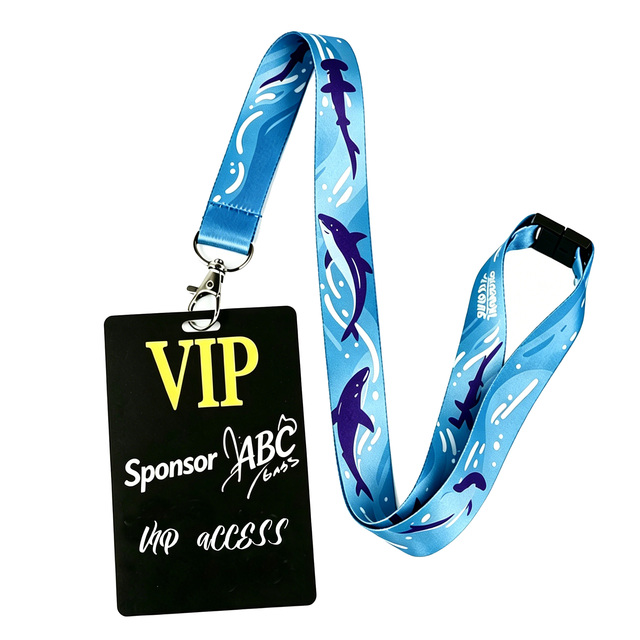 RFID Entrance Identify CMYK Printing Card VIP Access Control ID Badge with Lanyard