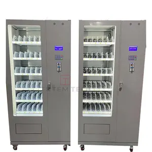 TOTEM gris pur, petit distributeur automatique de snacks, système de paiement en espèces