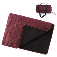 Manta térmica extragrande impermeable de forro polar grueso para camping y pícnic al aire libre con capucha, ideal para invierno.