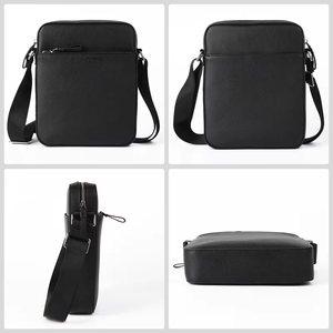 BSCI Factory High-quality Customized logo PU Leather Men's Crossbody <strong>Bag</strong> Large Capacity Messenger <strong>Bag</strong> - Product Image 3
