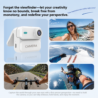 Caméra d'action portable 4K avec écran rotatif et application Wi-Fi pour jeunes vlogueurs, cyclistes, voyageurs et activités de plein air