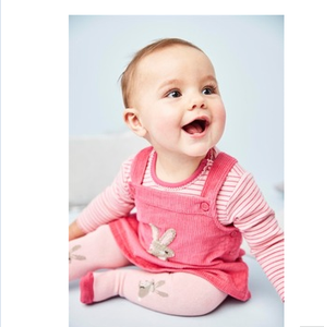 Traje de una Pieza para Bebé Niña, Modelo Smile, Diseño de Ciervo Rosa, Estilo Boutique - Product Image 1