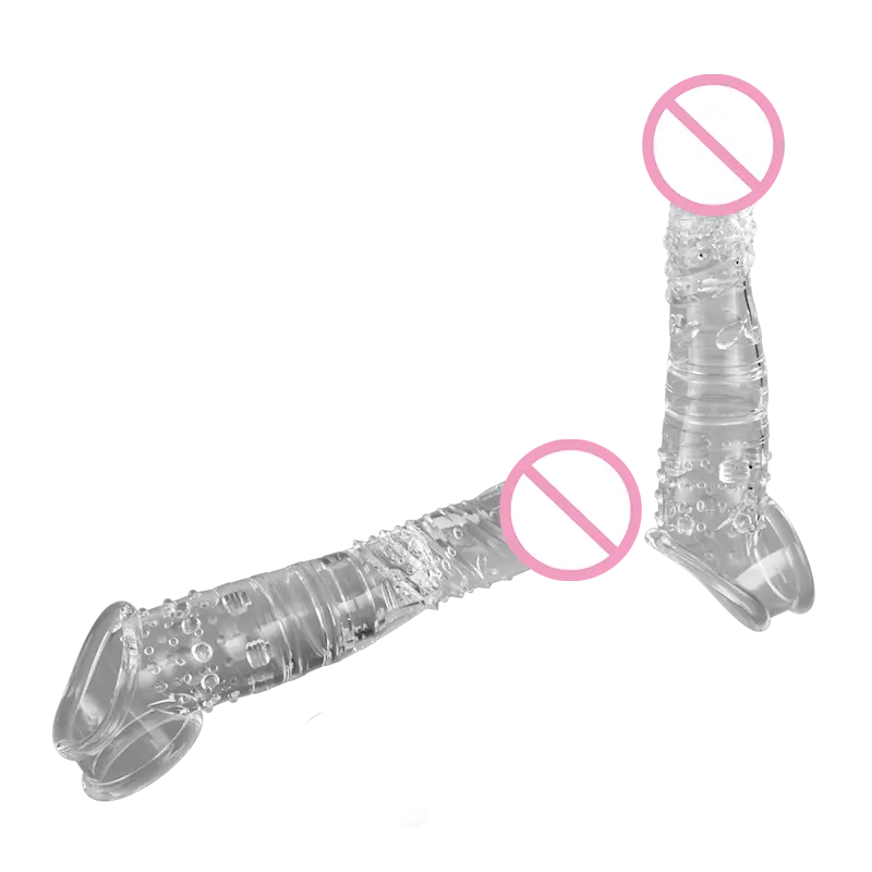 Stretchable Double Opening Penis Sleeve Imitating Enlargement Sex Toys For Men Condoms Male Cock Extender Dildo Enhancer
