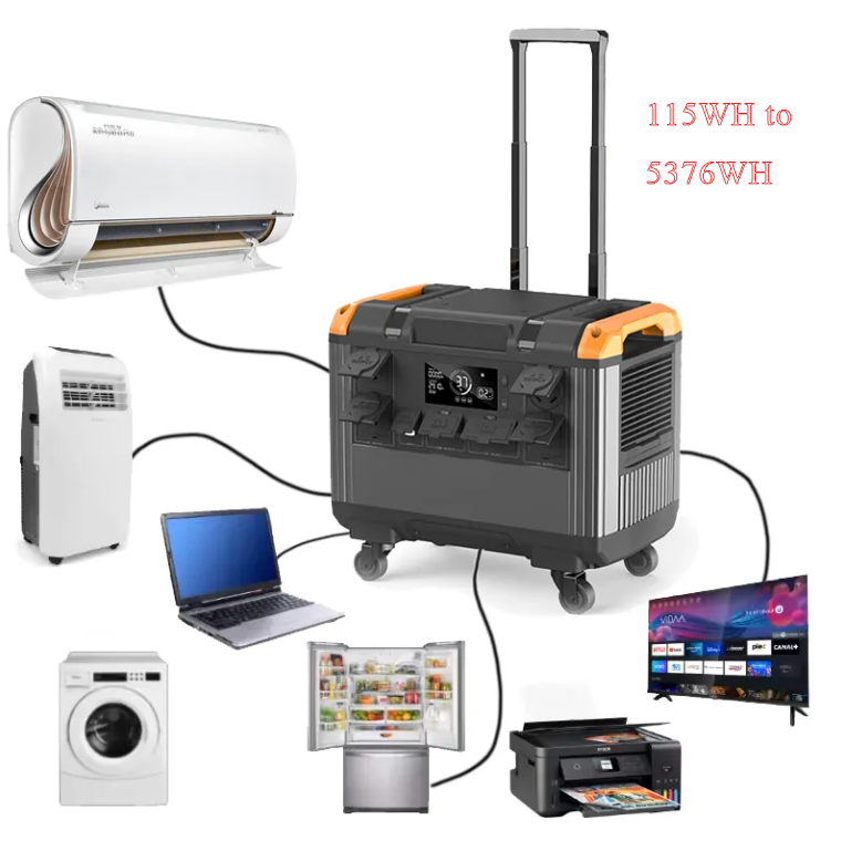 Portable Electric Solar Generator 1000W 110V 220V Power Generator Station Solar Energy System Battery 520W 1200W 2000W 3000W 5KW