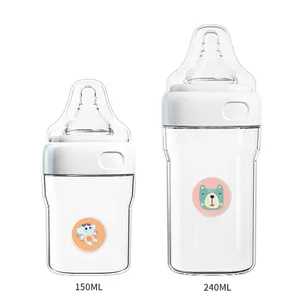 ขวดนมทรงสี่เหลี่ยมสำหรับเด็กทารกขวดนมไม่มี BPA ดีไซน์ใหม่