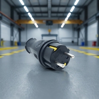 Prise électrique industrielle Huanya Allemagne IP44/IP54 250V 16A, résistante aux chutes, résistante au froid, en cuivre, coque en TPE, prise en caoutchouc pour extérieur