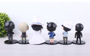 6 pz/set 10CM 4 stili figurina Detective <span class=keywords><strong>Conan</strong></span> Edogawa Kiddo Hattori Heiji Furuya Rei Shuuichi PVC giocattoli Anime <span class=keywords><strong>Action</strong></span> figure - Product Image 4
