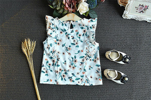 Conjunto de Ropa para Niñas, Chaleco Floral + Pantalones Cortos, Dos Piezas, Trajes de Verano, Ropa Infantil de Boutique, Fabricante de Ropa para Niños - Product Image 5