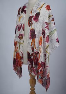 Premium Silk Modal Blend Digital Printed Scarf for Women Lightweight Soft Designer Stole Elegant Fashion <b>Wrap</b> <b>Shawl</b> for Summer - Product Image 4