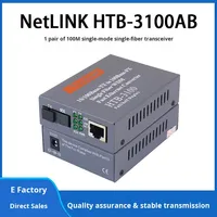 Convertisseur de média Ethernet rapide NetLINK HTB 3100AB 10/100M monomode monofibre FTTH SC avec transceiver à fibre optique