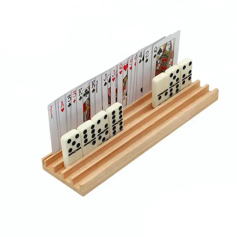 Set di 4 supporti Domino in plastica, rack Domino, vassoi Domino-ottimo per giochi Domino e giochi di carte da gioco a casa-Domino non