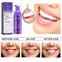 Jaysuing V34 Mousse blanchissante pour les dents Correcteur violet Dentifrice Rafraîchissant Nettoyage buccal à base de plantes Élimination des taches jaunes