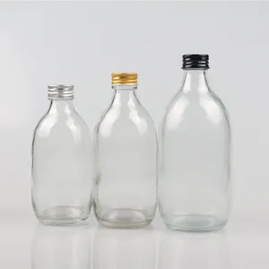 280毫升350毫升500毫升透明商用玻璃储存果汁康普茶饮料能量饮料瓶