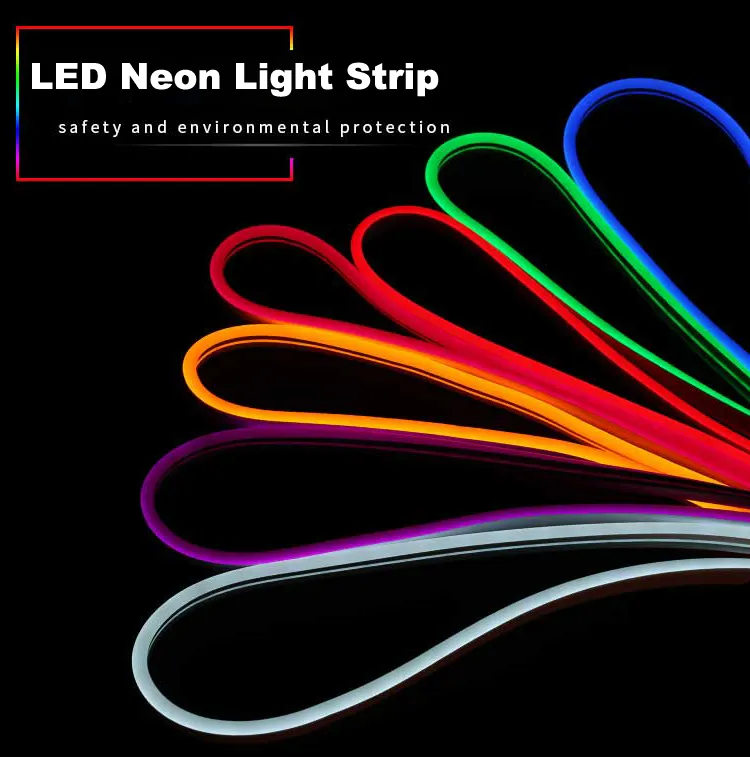 Klein Formaat 6Mm Lichtgevend Oppervlak 0612 Digitale Siliconen Neon Strip Dc 24V Rgb Ip67 Outdoor Waterdicht Led Neon Licht