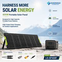 Panneau solaire portable 400W pliable monocristallin ETFE avec connecteur MC4 pour station d'alimentation, camping, camping-car, extérieur