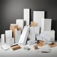 Faible MOQ, boîte en papier pliante de petite taille de 350 g, boîte en papier cadeau blanche, boîte en papier cartonné blanc à bon prix