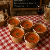 Conteneurs alimentaires jetables en papier anti-fuite de qualité alimentaire 8oz/16oz/26oz/32oz pour soupes à emporter
