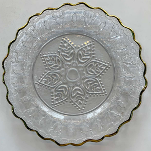 Platos de Cristal con Borde Dorado para Alquiler en Bodas y Fiestas, Diseño Elegante, Nuevo de Fábrica 2023 - Product Image 4