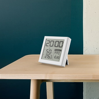 Jam Meja Digital Layar Ekstra Besar Kalender Alarm Suhu Kelembaban Desain Nordik Kantor Luar Ruangan Ruang Tamu Dapur