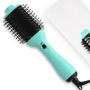 035 professione oro bianco 1000W spazzole per capelli ad aria calda rivestimento in ceramica a ioni negativi spazzola per asciugacapelli in un solo passaggio - Product Image 5