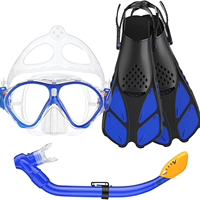 DOVOD Factory Wholesale Kids Snorkel Set Full Dry Snorkel Mask Adjustable Fins Children Swimming Diving Equipment Pink Color