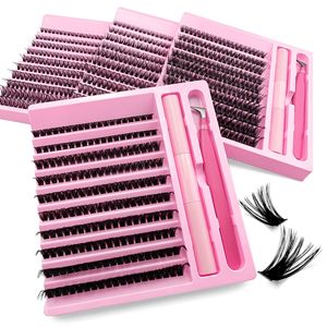 DIY Cluster <b>Lashes</b> <b>Kit</b> 200 Pairs Pre Cut Extensions 8mm 16mm False Eyelashes For Women Extension Set - Product Image 3