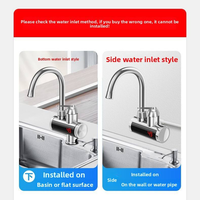Robinet d'eau chaude électrique instantané en acier inoxydable 304, chauffe-eau sans réservoir, affichage LED, mitigeur de cuisine, chauffage rapide