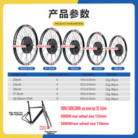 Kit de conversion de vélo électrique 26 pouces avec batterie, écran LCD couleur UKC1, moteur moyeu 500W sans balais, batterie lithium 20Ah 48V2000W