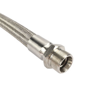 304/316L 스테인레스 스틸 금속 꼰 메쉬 골판지 파이프 금속 호스 내부 및 외부 나사 사용자 정의 - Product Image 2